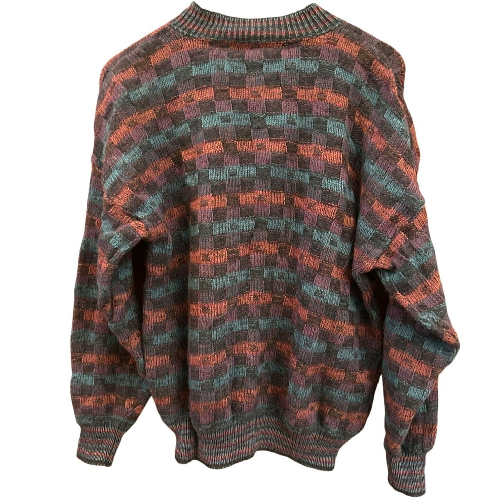 Vintage Wool Sweater Crossings USA XL 8090s Academia Grandpacore Cozycore Winter
